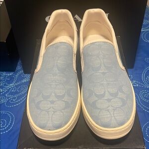 Coach Blue and Cream Women's Sneakers